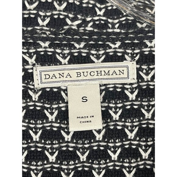 Dana Buchman Womens Striped Open Front Cardigan Sweater Size Small Black & White - Picture 3 of 5